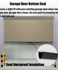 Weatherproof Garage Door Bottom Seal With T Ends For UBottom Doors Five Sixteenth Inch Thick And Three And A Quarter Inch Wide Sixteen Foot Long Replacement Weatherstrip NoNonsense Easy Cut Install And Seal Out Drafts While Saving Energy installed under garage door