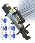 Heavy Duty Handheld Hydraulic Rebar Cutter And Bender Machine 18 To 36 Mm Portable Steel Bar Bending Tool with gloves.