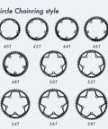 130 BCD Chainring 40T To 58T Narrow Wide Tooth Aluminum Lightweight For 1x Drivetrain On 7 To 12 Speed Road And Folding Bikes With Anti Drop Design And Safer Rides, 40T-58T sizes