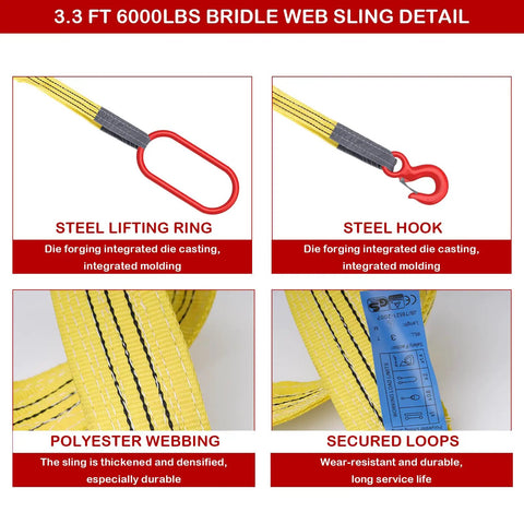 Heavy Duty Lifting Web Sling With G80 Hook For 3 Ton Loads And Industrial Rigging Tasks This Durable Five Foot Strap Is A Solid Heavy Hitter Designed To Move Big Gear Without Any Sweat Or Compromise