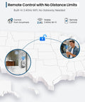 Stress Free Keyless Entry Wifi Keypad Deadbolt Smart Lock For Front Door With Remote App Control Alexa And Google Assistant Compatible Satin Nickel Finish with remote access features.