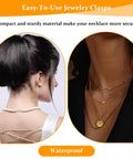 Gold Lobster Claw Clasps 12mm Set of 10 for Jewelry Making 14K Gold Copper Closures on necklaces shown in use