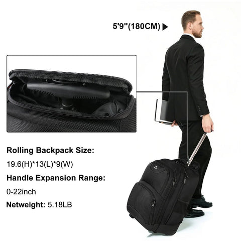 17 inch Rolling Laptop Backpack for Easy Travel 17 inch Rolling Laptop Backpack for Easy Travel