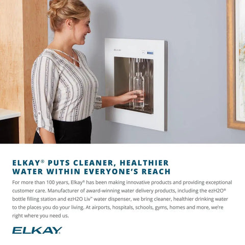Woman using Replacement Filter For Liv Pro Commercial Water Dispensers With Quick Disconnect And Quarter Turn Install Auto Inlet Shutoff Valve Reduces Lead And Contaminants No Hassle Install Long Lasting Clean Water