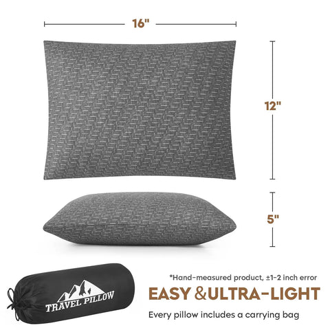 Dope Shredded Memory Foam Travel Pillow For Camping And Backpacking with dimensions 16x12x5 inches and carry bag