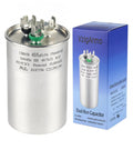 Dual Run Capacitor 45/5uF 5% MFD For Air Conditioner Outdoor Unit Condenser Fan And Heat Pump 370V 440V UL Recognized CBB65B Replacement Part