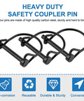One Quarter Inch Diameter Heavy Duty Safety Coupler Pin For Quick Release Hitches And PTO Pins Carbon Steel Round Loop Wire Lock Trailer Pin displayed