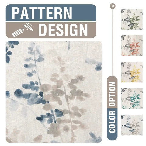 Pattern and color options for Linen Sheer Curtains For Living Room And Bedroom 63 Inch Long Light Filtering Rod Pocket Panels