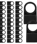 Push Button Switch Sign Identification Plate Kit For Electrical Panels Plastic Diameter Identification Plate Compact Indicator Board For Industrial Control Equipment Easy Install Space Saving DIY Friendly Durable, black plastic plate set