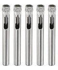 Top Shelf 5 Pack Diamond Hole Saw Bits For Glass And Ceramic Tile 7 Mm Smooth Operation Drill Set, durable steel precision bits.
