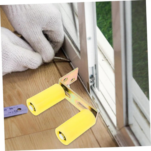Sliding Gate Roller Guide With Nylon Wheel Quiet And Smooth Operation Easy Install Gate Track Support Assembly visible in installation