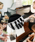 Children learning piano with Removable Piano Keyboard Note Labels For 88 Keys Beginners No Fuss Silicone Color Coded Note Guides