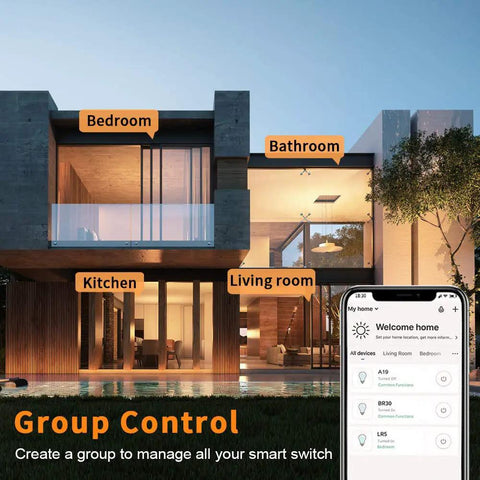Smart WiFi Light Switches 2 Gang Pack With Remote Control Scheduling No Hub Needed Neutral Wire Required Works With Google Home And Voice Control 2 Pack, home control app interface.