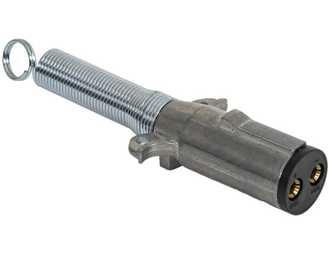 Buyers Products 2002 2-Way Zinc Trailer Connector With Horizontal Pins, durable zinc metal, designed for 4-6 gauge wire connections.