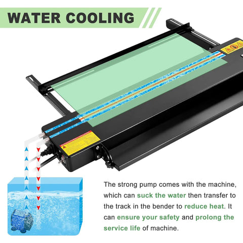 Beefy 24 Inch Acrylic Bender With Digital Temperature Display And Spare Heating Wire, Adjustable Length And Angle Plastic Bending Machine, 110V Black For DIY Sign Making, Craft Projects, And Custom Acrylic Creations with water cooling