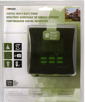 Packaging of Heavy Duty Outdoor Digital Plug In Timer With 7 Day Programmable Schedule, Dual Grounded Outlets