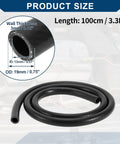 High Temp Silicone Vacuum Hose For Cars And Trucks Heavy Duty Vacuum Line 0.5 Inch ID 3mm Wall Thickness 3.3 Ft Length Black 130 PSI Max Durable Automotive Silicone Tubing