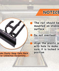 Notice for 24 Inch Wall Mounted Ski Rack With 10 Storage Attachments Holds Up To 300lbs Heavy Duty Powder Coated Steel instructions