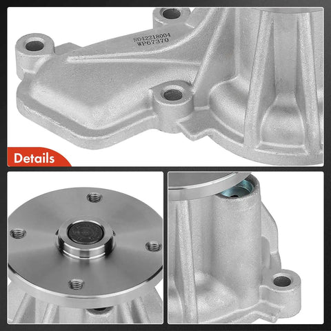 Engine Water Pump With Gasket For Hyundai Elantra Elantra Coupe Elantra GT Veloster Kona Tucson 2.0L And Kia Soul Forte Forte Koup Forte5 Seltos Compatible, showing aluminum housing and mounting holes.