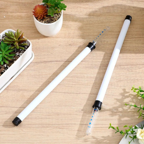 Dual Pack 14 Inch Floating Water Level Indicator For Plants With Buoy Moisture Meter Gauge To Track Real Time Hydration For Indoor Outdoor Planters And Flower Pots Preventing Soil Shortage And Overwatering, white plastic