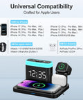 Must Have All In One MagSafe Wireless Charging Station With Alarm Clock And Night Light Five In One Dock for iPhone 17 16 15 14 13 12 Pro Max Plus Apple Watch Series 11 10 9 8 and AirPods.