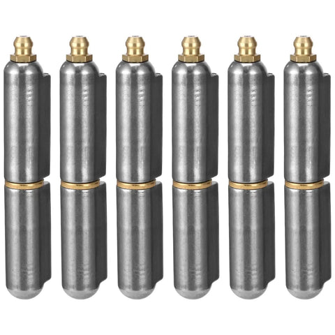 5 Pack Weld On Water Drop Gate Hinges For Doors And Fences, Built Tough Steel With Gray Finish And Copper Pad, 0.51 x 0.63 x 3.15 Inches