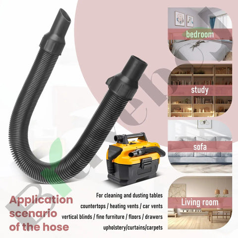 Replacement Hose Assembly And Vacuum Hose Attachment Kit for DCV580 series shown with application scenarios and vacuum