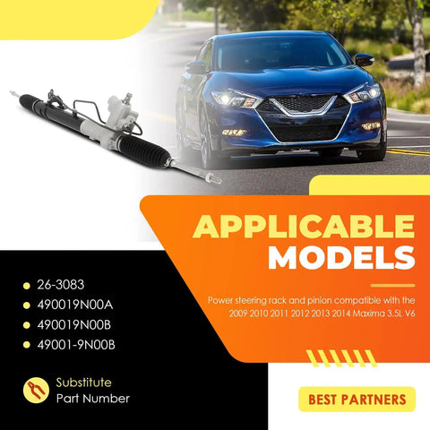 Power Steering Rack And Pinion For Nissan Maxima 2009 To 2014 3 5L V6 Direct Fit Replacement With Precision Machined Components