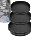 Three Size Round Stepping Stone Molds For Concrete Or Garden Path DIY Outdoor Walkway Kit In 8.86 Inch 10 Inch And 11.22 Inch Sizes