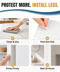Step-by-step guide for using 200 Count 0.4 Inch Round Cabinet Door Bumpers Self Adhesive Silicone Pads.