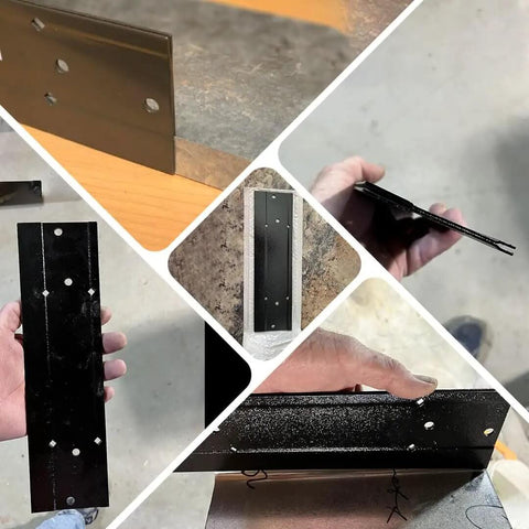 Heavy Duty Metal Folding Tool For Duct Bending A 12 Inch Sheet Metal Bender Hand Tool For HVAC Ductwork Close-up and Side View