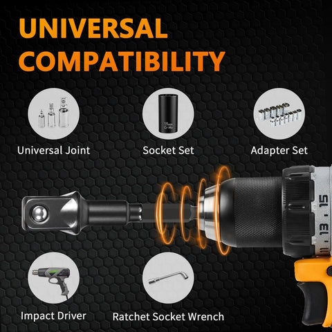 4 Pack 1/4 To 1/2 Inch Socket Adapter Set For Impact Drivers And Drills Turn Your Tool Into A 1/2 Inch Monster For Auto DIY Lug Nuts And Heavy Duty Fastening