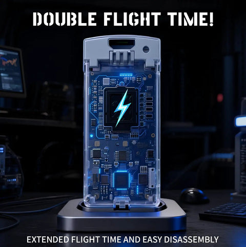 RC Planes For Kids And Adults With LED Lights V50 Foam Remote Control Airplane battery showcasing circuit board detail