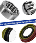 High-quality steel and seals from Rear Wheel Bearing And Seal Kit For GM Rigs And SUVs Left And Right Axle Fits multiple models