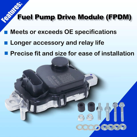 Fuel Pump Driver Module FPDM With Mounting Bolts For Ford F150 F250 F350 F450 F550 Super Duty 2004 2005 2006 2007 2008 Mustang Expedition Escape E Series Replacement Replaces 5L8A9D370AA 590001