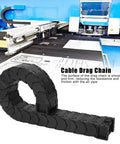 Rock Solid Low Noise Full Enclosed Nylon 66 Cable Drag Chain For CNC Machines And Engraving Arms, D30x38 mm, 1m Length