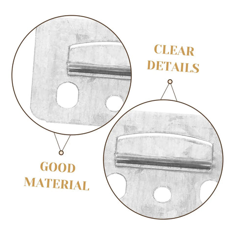 Heavy Duty Wall Panel Clamps 100 Piece Set Killer Grip Mounting Brackets For Pvc Sheets And Drywall Durable Metal Fasteners close-up of thick steel bracket with polished edges.