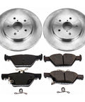 PowerStop rear brake kit for Subaru: two rotors and four ceramic pads with hardware