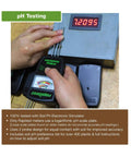 Electronic Four In One Soil Analyzer For Soil Acidity Moisture Fertility And Sunlight With Easy Read Scale being used for pH testing