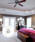 Hoolerry 2-pack white dimmer knobs for Lutron Skylark fan/light control replacement set (front view)