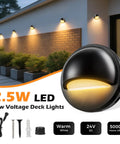 Low Voltage LED Deck Lights Kit With Transformer Timer And Photocell Sensor No Fuss Setup IP67 Waterproof Outdoor Lighting