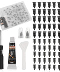 60 Piece Car Tire Repair Kit With Self Tapping Plugs And Repair Screws Including Screwdriver And Glue For Cars And Motorcycles On The Road Grab And Go Easy To Use