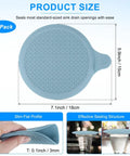 M METERXITY 2-Pack 5.9 in Silicone Tub Stopper, Bathtub Drain Stopper with slim flat profile for effective sealing