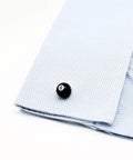 Black 8 Ball Cufflinks For Men With Gift Case Party Ready Dress Shirt Accessory Lucky pool ball cufflink on French cuff shirt