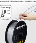 Clear PETG Filament 1.75mm 1kg Spool For 3D Printing, Crystal Clear And Tough, Tight Dimensional Tolerance 0.02mm