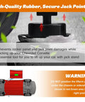 4 Pack Corvette Floor Jack Pads For Lift Pucks C5 C6 C7 C8 Models Safe Lifting Rubber Jack Point Pads That Prevent Frame And Side Skirt Damage Easy Fit And Durable For Quick Stable Lifts on car jack point with warning diagram