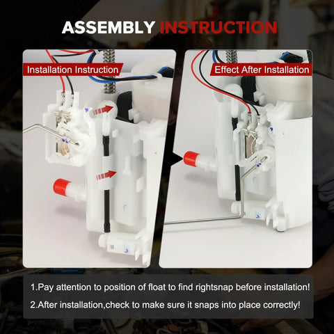 Installation guide for Electric Fuel Pump Module Assembly Plug And Play For Jeep Compass Patriot And Dodge Caliber 2007 To 2016 2.0L 2.4L L4 Engines Replaces P76269M SP7020M OE Grade Fuel Pump Module