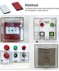 Magnetic Push Button Switch Protective Cover Square 84x84x62mm Dustproof Waterproof Transparent Shield for switches