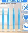 4 Piece Plastic And Ceramic Non Conductive Slotted Screwdriver Set For Precision Electronics Repair Circuit Adjustment And Watchmaking With Top Shelf Insulation And Hella Robust Design displayed with size measurements on a wooden surface.