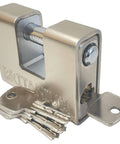 Armored High Security Padlock With Anti Drill Cylinder And Heavy Duty Steel Casing for Storage Units Motorbikes Sheds And Garages